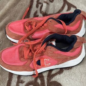 Champion Men's Coral and Orange Sneakers
